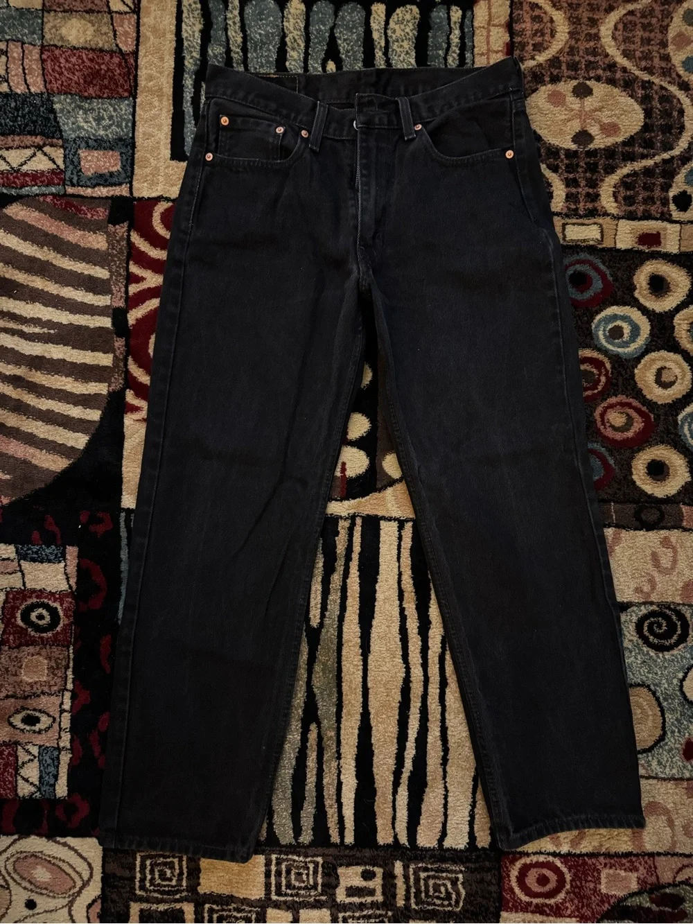 Levi's Black Straight Jeans